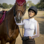 Ženska majica dugih rukava Pekin Equitheme bela