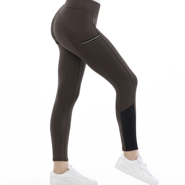 Pantalone Brigitte full silicon Equitheme braon 3