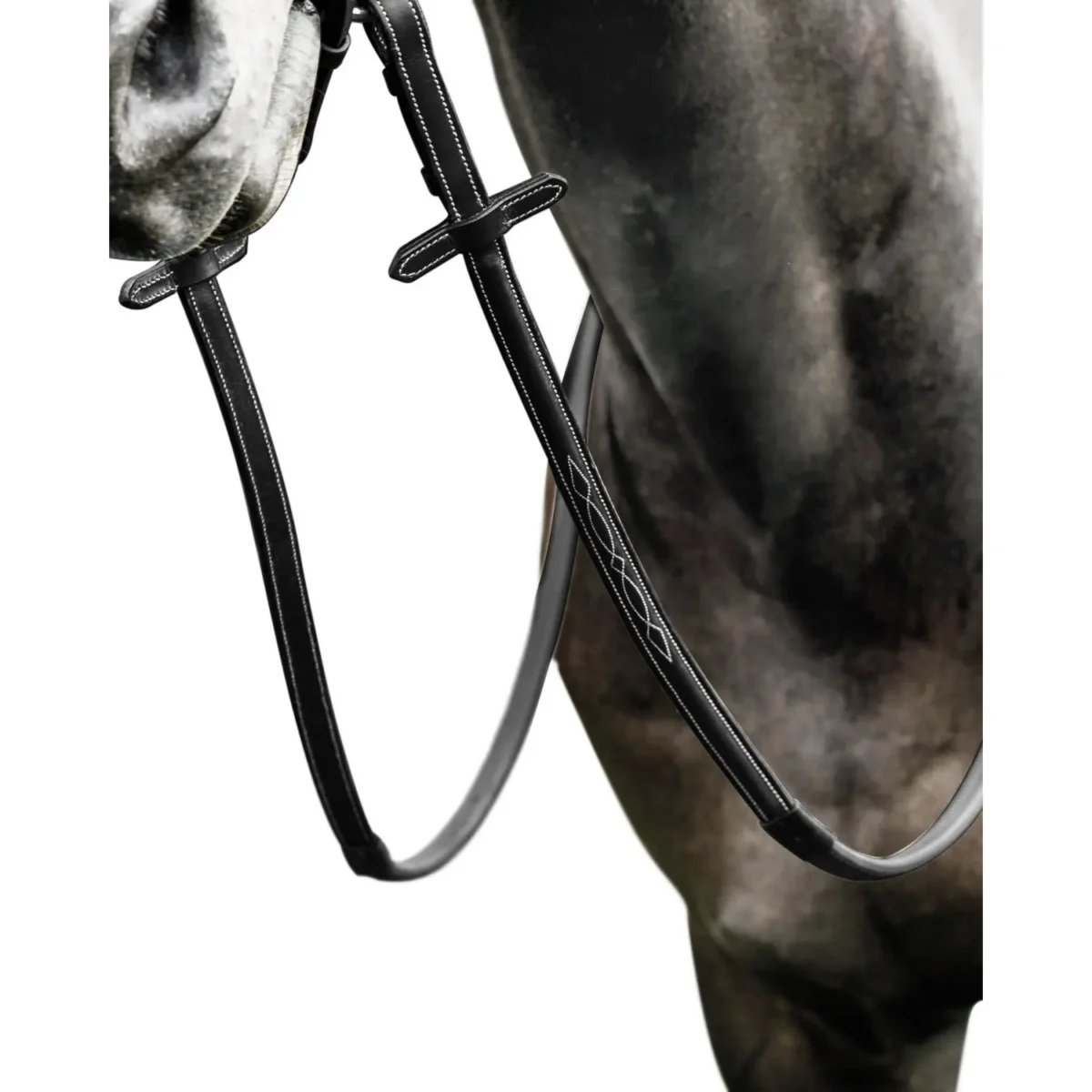 Gumeni dizgini Prestige Crna