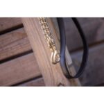 Kožni povodac sa lancem 2,25m Paddock crna