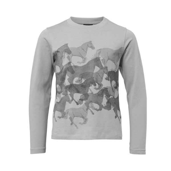 Dečija majica Running horse Mountain Horse siva