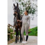 Ženske pantalone Brigitte full silicone Equitheme siva 1